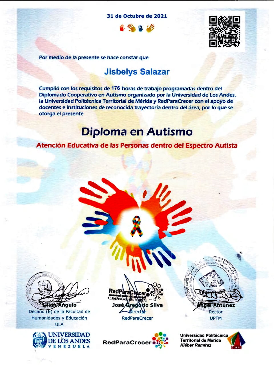 Certificados Dra Jisbelys Salazar Neurólogo Infantil 