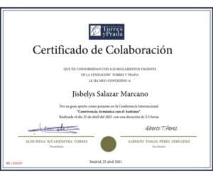 certificado jisbelys salazar madrid neurólogo infantil