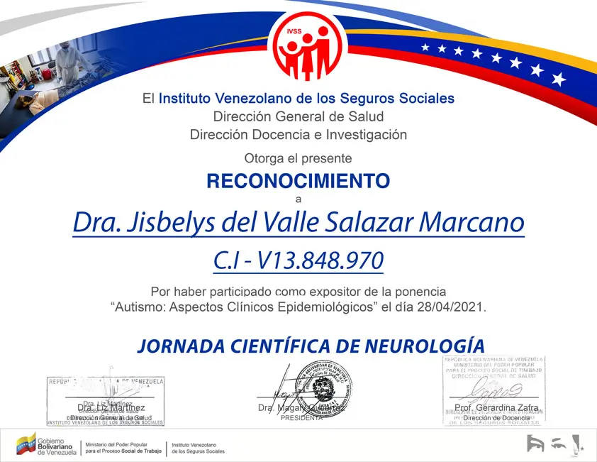 certificados Dra Jisbelys Salazar