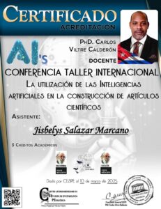 certificado AI dra jisbelys salazar