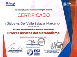 Certificado errores innatos del metabolismo 2